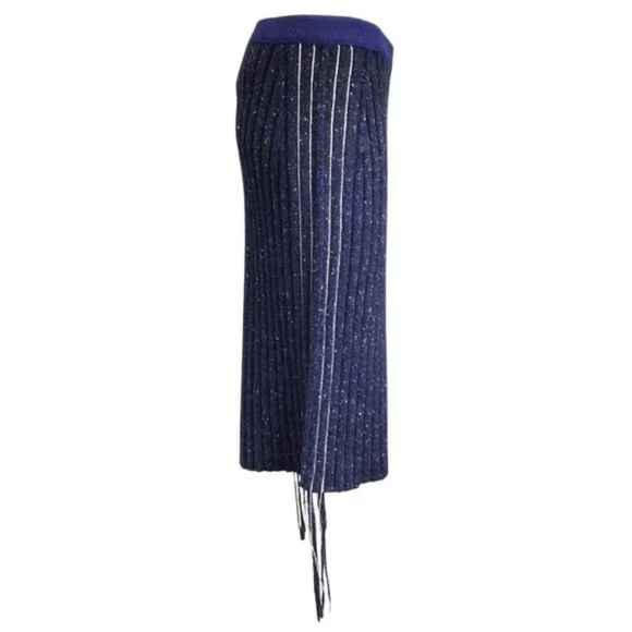 The Row Ribbed  Cashmere Melodie Knit Skirt in Blue Retail $1590.00 NWT - Picture 2 of 7
